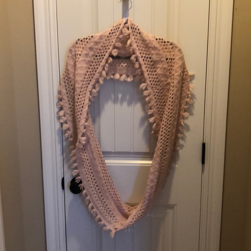Blush pink infinity scarf